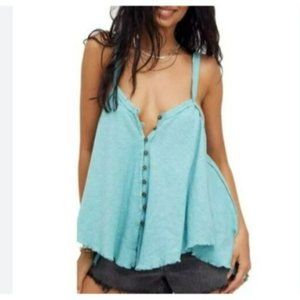 Free People We the Free Dream Weaver Tank Top Green XL